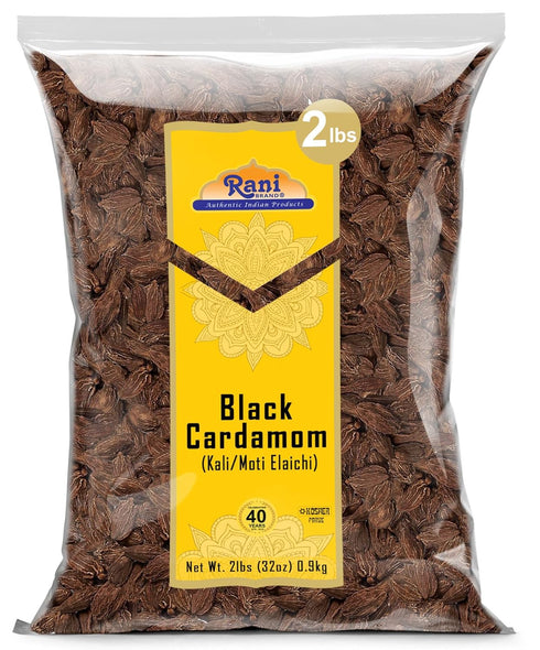 Rani Black Cardamom Pods (Kali Elachi) Whole Indian Spice 32oz (2lbs) 908g