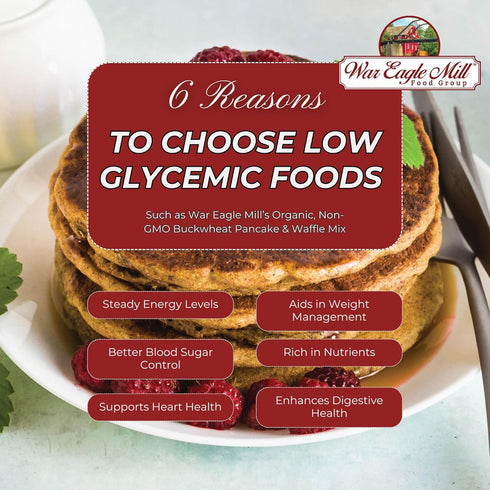 22 oz (2 Pack) War Eagle Mill Organic Buckwheat Pancake & Waffle Mix, Bag