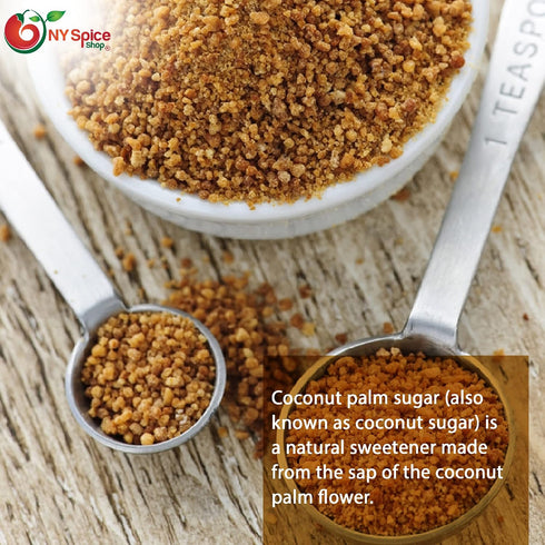 3 NY SPICE SHOP Coconut Palm Sugar - Brown Coconut Sugar - Coconut Palm Sugar - Sweetener Substitute - Great