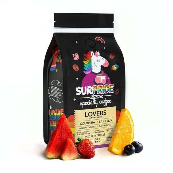SURPRIDE Specialty Coffee - Ground- Colombian Arabica Coffee with Fruity Flavors & Cocoa Nibs Aromas