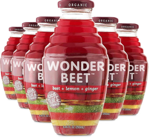 Beetology Organic Beet, Lemon and Ginger Juice 8.45oz (6 Pack) | 100%