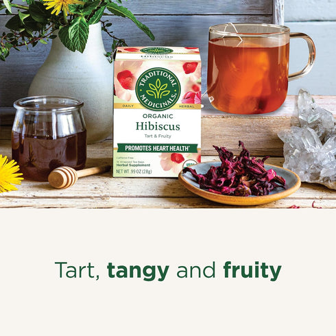 16 Traditional Medicinals Organic, Hibiscus Tea - Supports Normal Heart Health & Cardiovascular Wellness - Kosher