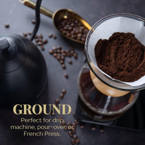 40 ROYAL KONA COFFEE - Light Roast Ground Coffee, Vanilla Macadamia Flavor, Ounce