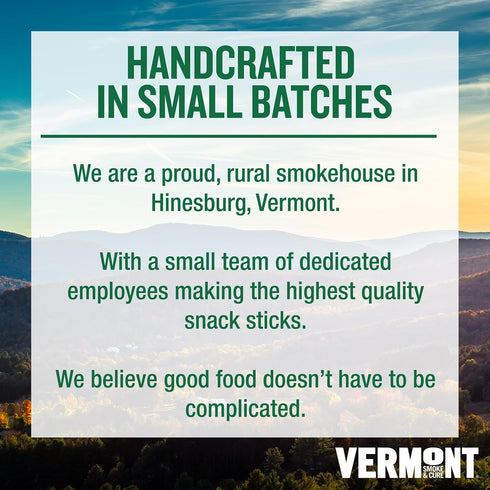 1oz 24 Count Vermont Smoke & Cure - Hickory Smoked Uncured Bacon Pork Sticks - Meat Protein Snack - Portable Healthier