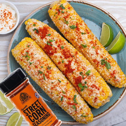 Lion Spice Co. Mexican Street Corn Seasoning Authentic Elote Spice Mix for Corn on the Cob, Popcorn & Snacks | Chili
