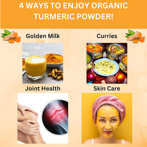 SPICY ORGANIC Turmeric Root Powder – 16 oz. – High Curcumin Non-GMO Spice for Cooking and Skin Care