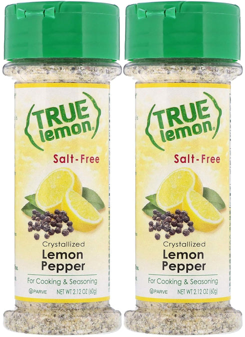 True Lemon Pepper Seasoning, 2 Pack - Natural Ingredients, No Salt, No Gluten