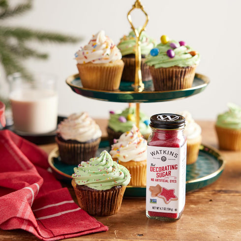 4.7 3-Pack Watkins Red Decorating Sugar, Ounce Jar