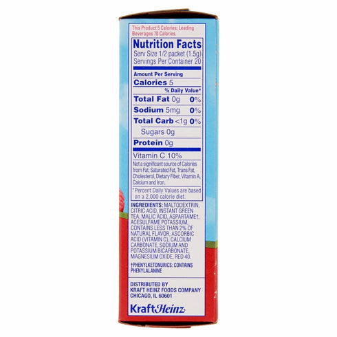 5 Packet, 0.09 Packets, 10 Count (Pack 6) Crystal Light On-The-Go Drink Mix, Natural Flavor Powdered Beverage Mix, Made