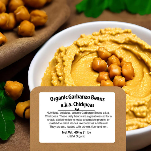 2.8 lb Organic Chickpeas Garbanzo Beans Dry - Dried Chick Peas - Great Protein for Tofu, Tahini - Similar to Soy Beans