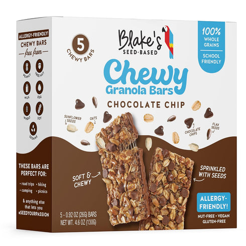 Blakes Seed Based Chewy Granola Bars Chocolate Chip (5 Count), Vegan, Gluten