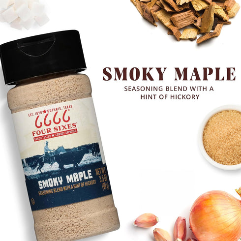 FOUR SIXES 6666 6.7 (Pack 6) Smoky Maple Seasoning, Ounce