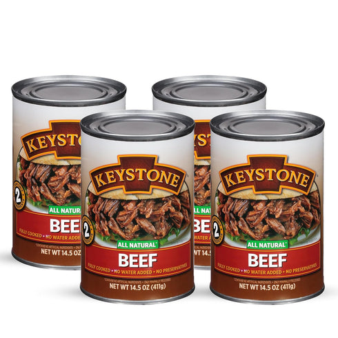 Keystone Meats All Natural Heat and Serve Canned Beef 14.5 oz Fully