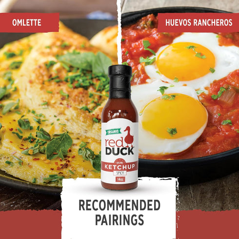 14 Red Duck Spicy Organic Ketchup - Gluten-Free, Vegan, "ALL NATURAL" ounces