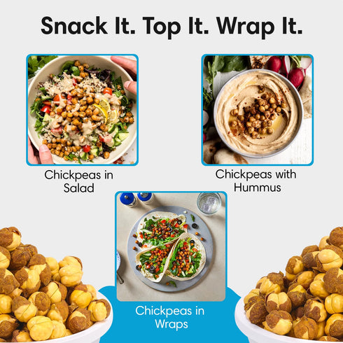 (96 (6 Packs) Crunchy Snack Bundle Disc-O Thins Cheese Pizza Wheat Crackers Pcs) + Maniarr's Sea Salt Roasted Chickpeas