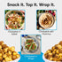 (96 (6 Packs) Crunchy Snack Bundle Disc-O Thins Cheese Pizza Wheat Crackers Pcs) + Maniarr's Sea Salt Roasted Chickpeas