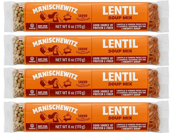 Manischewitz Lentil Soup Mix (4 Pack) Cello Soup Mix