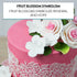 12 Count Global Sugar Art Fruit Blossom Sugar Cake Flowers, White with Wires, by Chef Alan Tetreault