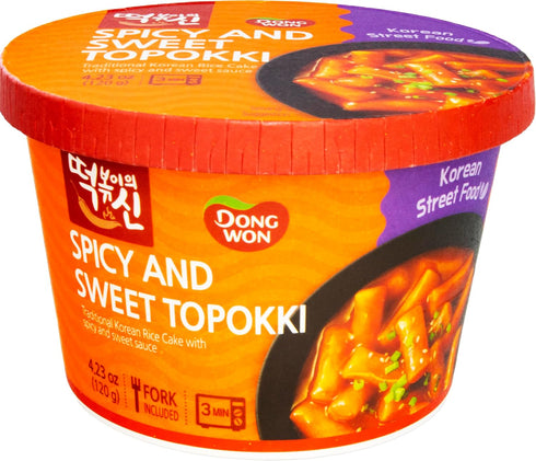 Dong Won Sweet & Spicy Sauce Topokki In Cup, 4.23 Ounces (Pack