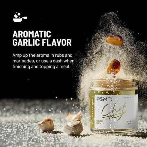 Hand-Packed (4.7oz Pack 1) Osmo Roasted Garlic Sea Salt By Chef Nick DiGiovanni, Premium Sea Salt for Cooking, Perfect