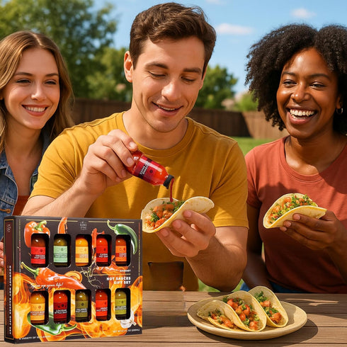 Set, Pack Set 10 Master Hot Sauce Collection Sampler Gourmet Flavors Include Habanero, Scotch Bonnet, Jalapeno