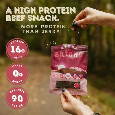 Pack (2 Pack 3) Ayoba Grass Fed Beef Biltong Slices, Variety Ounce, of - Authentic South African Protein Snacks