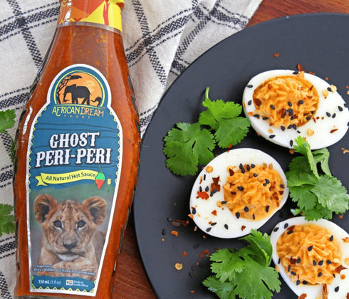 Ghost Peri-Peri Hot Sauce by African Dream Foods, Smooth and Spicy Sauce with Ghost Peppers, 5 fl oz