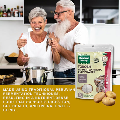HANAN MIKHUY 100g 100% (3.53oz) Tokosh - Natural Fermented Potato Pulp Powder for Digestive Health, Gut Support