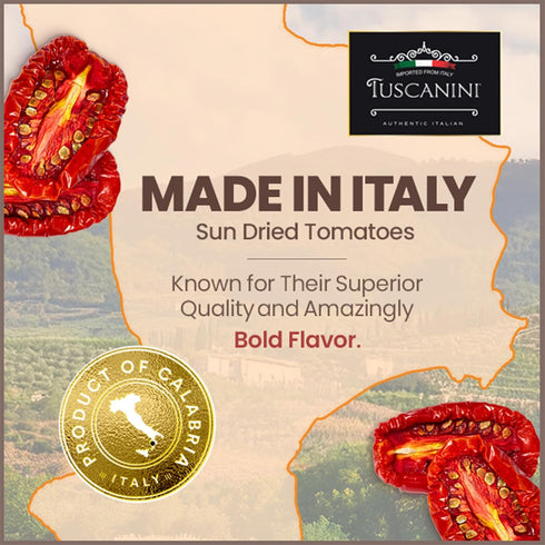 10.6 (2 Pack) Tuscanini Italian Sun Dried Tomatoes in Oil, | Julienne Cut | Nothing Artificial | Kosher | Product