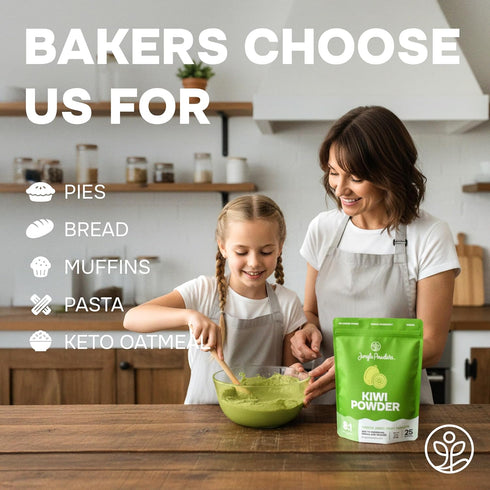 3.5 Jungle Powders Kiwi Fruit Powder Ounce Bag Freeze Dried Kiwi Smoothie Whole Fruit Juice Powder for Baking