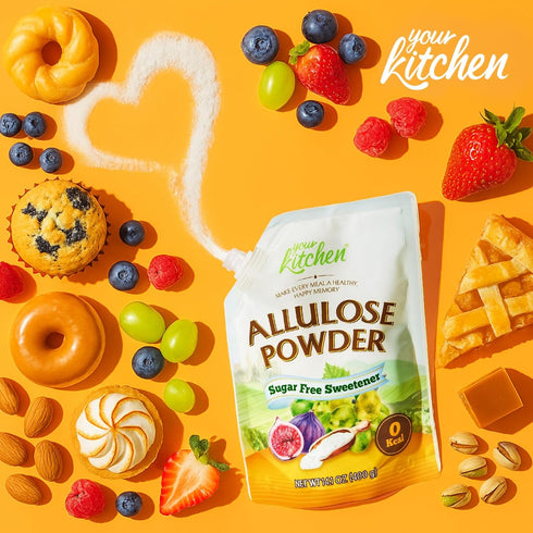 99.9% 0g (14.1oz) Your Kitchen Keto Allulose Powdered Sugar Allulose Sweetener, Natural Sugar Substitute - Gluten Free