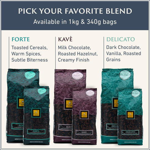 2.2lb Filicori Zecchini Italian Espresso Beans Medium Roast Arabica & Robusta Blend Italian Coffee Beans Low Acidity