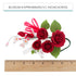 2 Count Global Sugar Art Premium Rose Sugar Cake Topper Flower Spray, Deep Red, by Chef Alan Tetreault