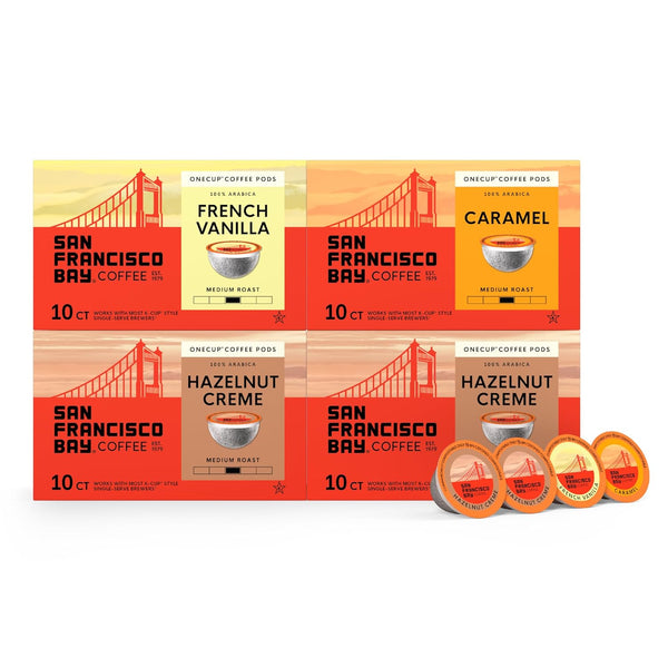 San Francisco Bay K-Cup Coffee Pods Flavored Variety Pack (40 ct), Includes