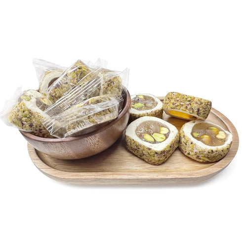 Malban 5 Malban NY Spice Shop Pistachio Kashta Roll - Pound Traditional Fruit & Nut Candy with Dried Pistachio Kashta