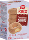 Katz Gluten Free Cinnamon Donuts. Soft, spiced, and sweet, Free of Dairy,
