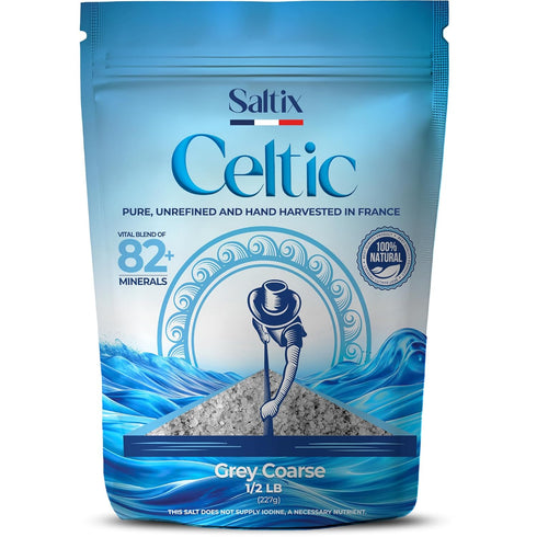 Saltix Grey Coarse Sea Salt 1/2 lbs (8oz) From the Celtic Region