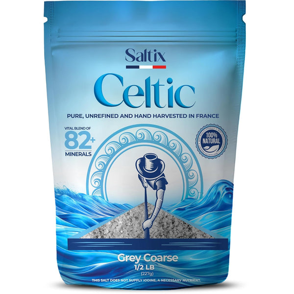 Saltix Grey Coarse Sea Salt 1/2 lbs (8oz) From the Celtic Region