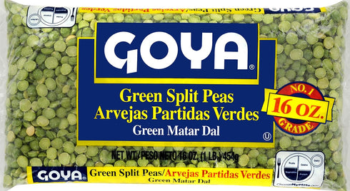 16 (Pack 24) Goya Foods Green Split Peas, Dry, Ounce