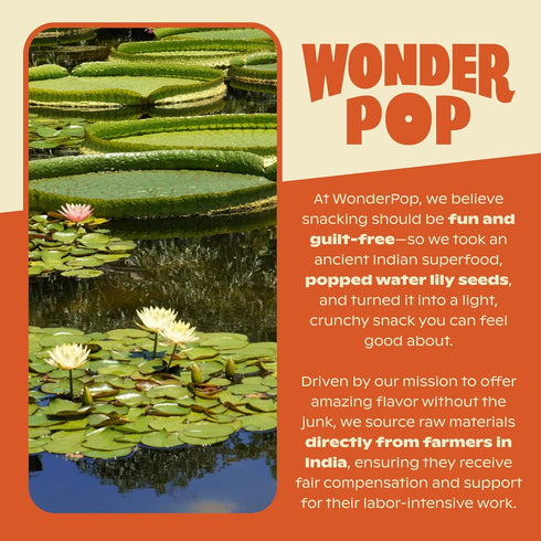 (6-Pack) 90 6g 2.11oz WonderPop White Cheddar Popped Water Lily Seeds | Gluten-Free, Non-GMO, Calorie, Protein |