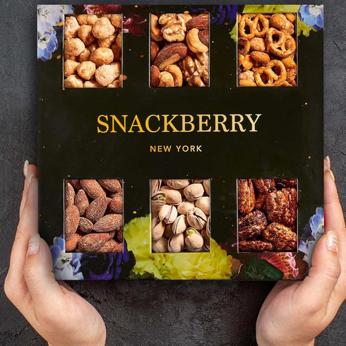 Set Holiday Mixed Nuts Gift Basket, in Elegant Drawer Gift Box, Gift for Easter Day, Birthday Party, Sympathy, Healthy