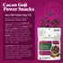 Navitas Organics Superfood Power Snacks, Cacao Goji, 8 oz. Bag, Organic, Non-GMO, Gluten-Free