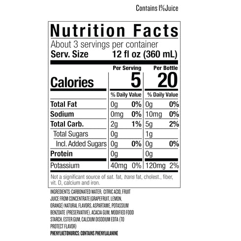33.8 (Pack 12) Polar Beverages Diet Half and Half, Fluid Ounce