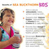 Immune 10 oz Miracle Sea Buckthorn Kids BERRY BOOM Organic Sea Buckthorn Juice for Kids | Strawberry, Grape & Apple