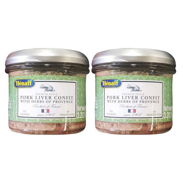Hnaff Henaff French Style Pork Liver 2 Pack (Pork Liver Confit with Herbs