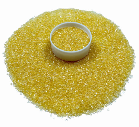90g/3.17oz Gevog Yellow Sanding Sugar Sprinkles for Cake Decorating, Edible Crystal Candy for Valentines Wedding Baking