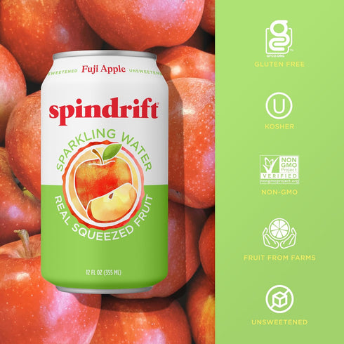 12 (Pack 24) Spindrift Fuji Apple Can Ounce