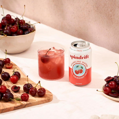 12 Oz Pack 24 21 Spindrift Sparkling Water, Cherry Flavored, Made with Real Squeezed Fruit, Fl Cans, of (Only Calories