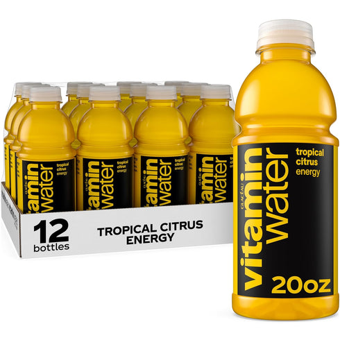 vitaminwater Energy Tropical Citrus Nutrient Enhanced Flavored Water Beverage, 20 fl oz