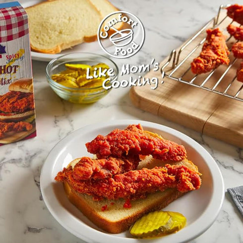 Calhoun Bend Mill Nashville Hot Style Crispy Fry Mix, 8 oz - Spicy Southern Seasoning for Chicken Tenders